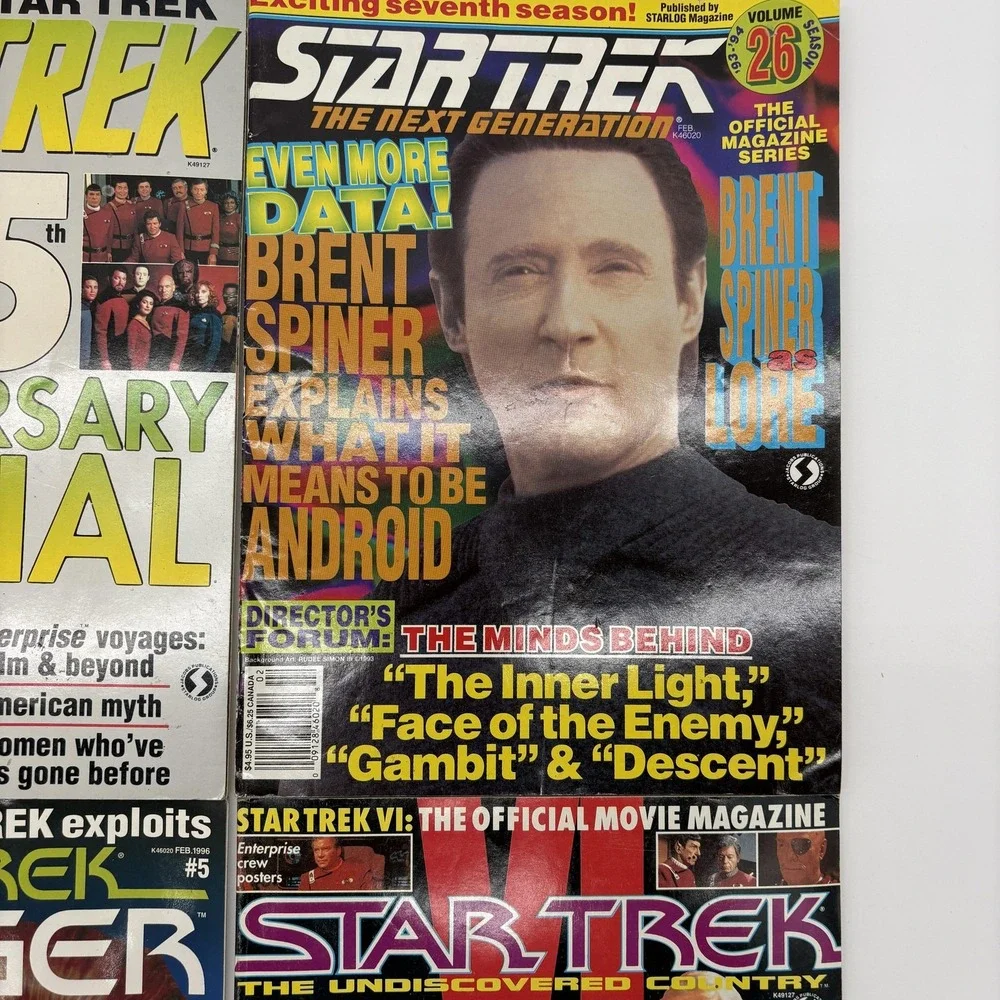 Star Trek Magazines Lot of 8‎ MAD Special Starlog 25th Anniversary TNG Voyager